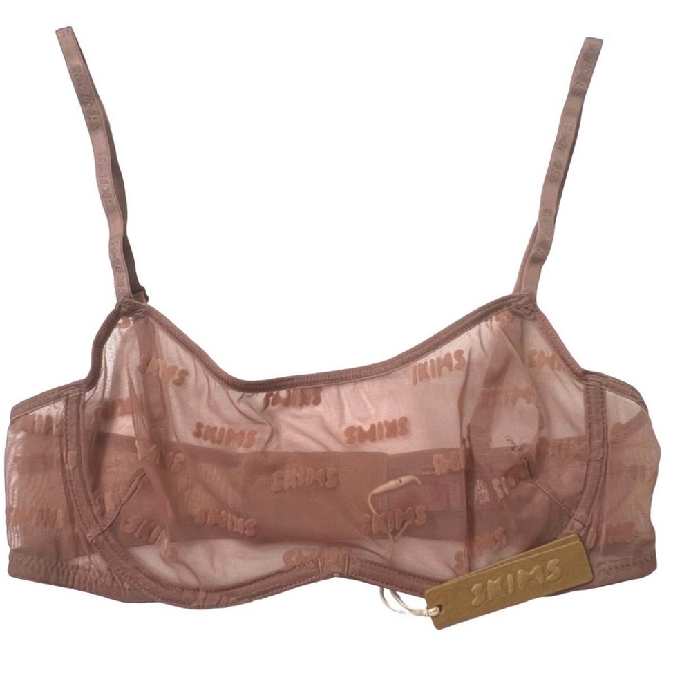 SKIMS Brown Mesh Bra Intimates
